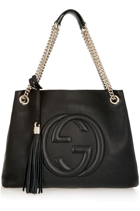 gucci bag black shoulder|Gucci shoulder bag black handbags.